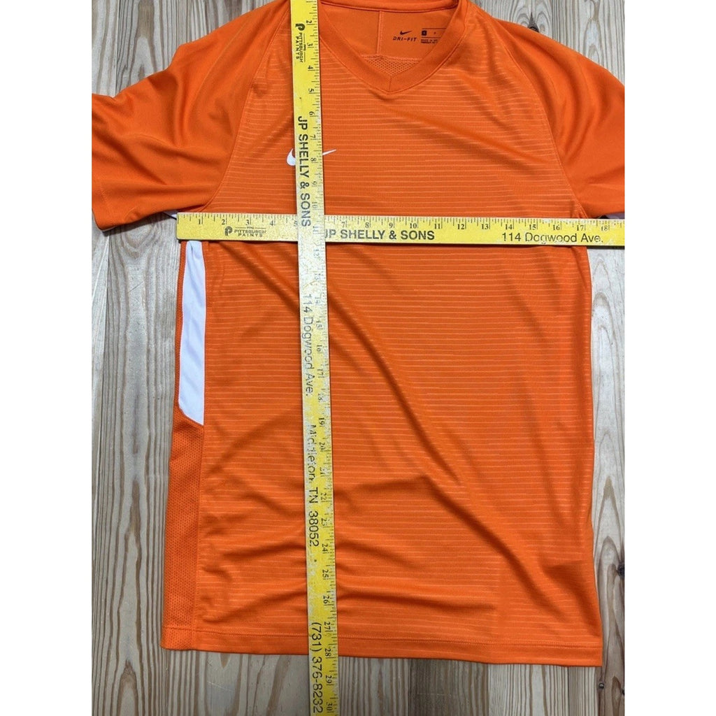 Nike Tiempo Premier Short Sleeve Soccer Jersey Men's Small Orange White
