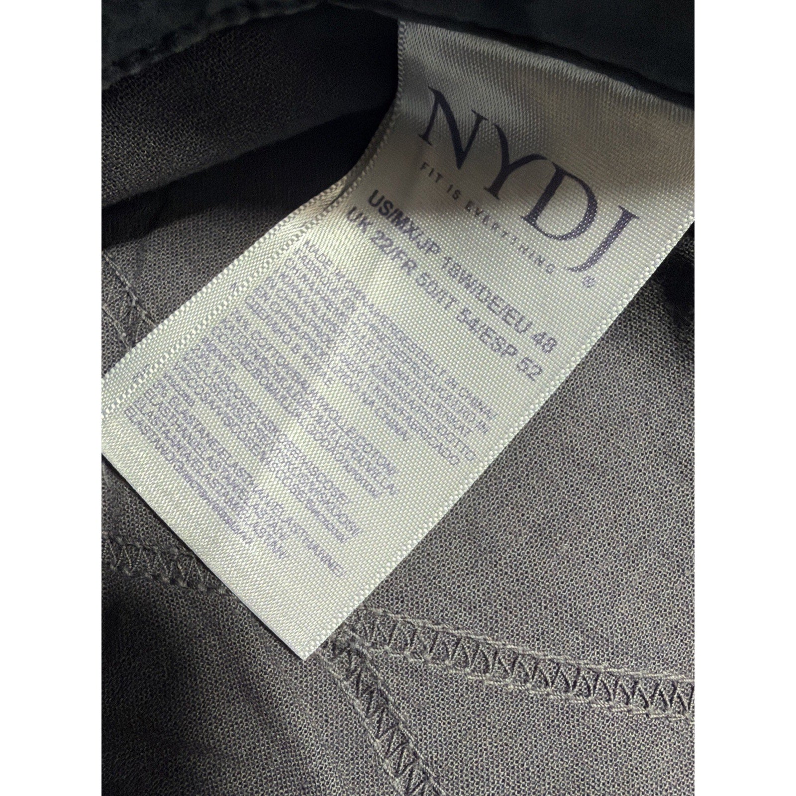 NYDJ Women's Alina Printed Pull On Skinny Ankle Jeans Side Slit Size 18W New