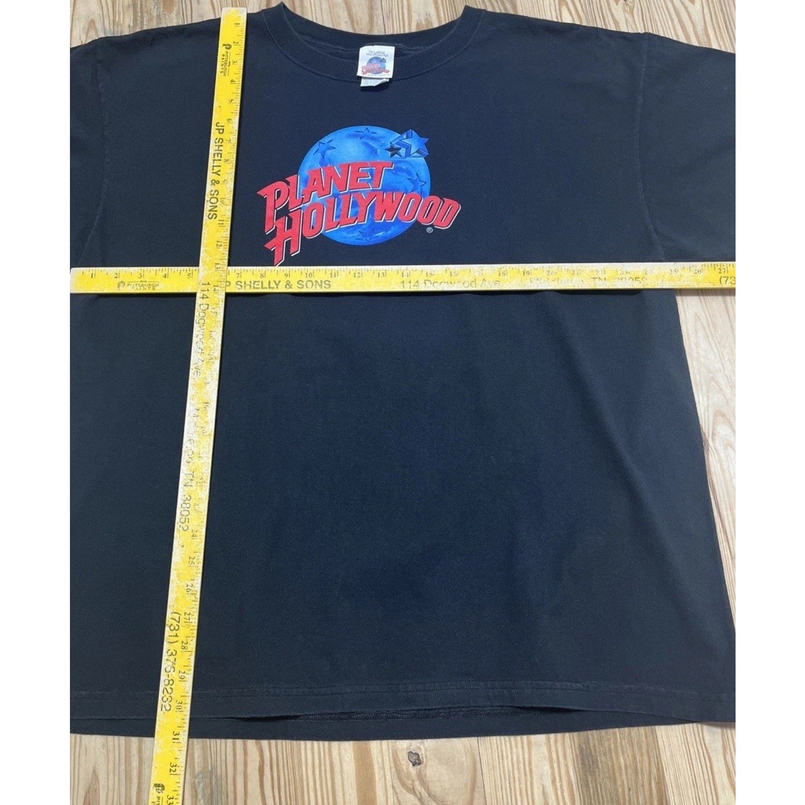Vtg Planet Hollywood New York T-Shirt XXL Black 90s Single Stitch Made in USA