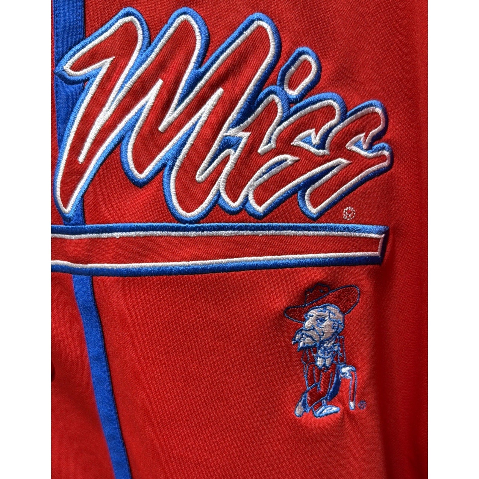 Ole Miss Rebels Starter Stitched baseball jersey Red 3XL vintage 90s