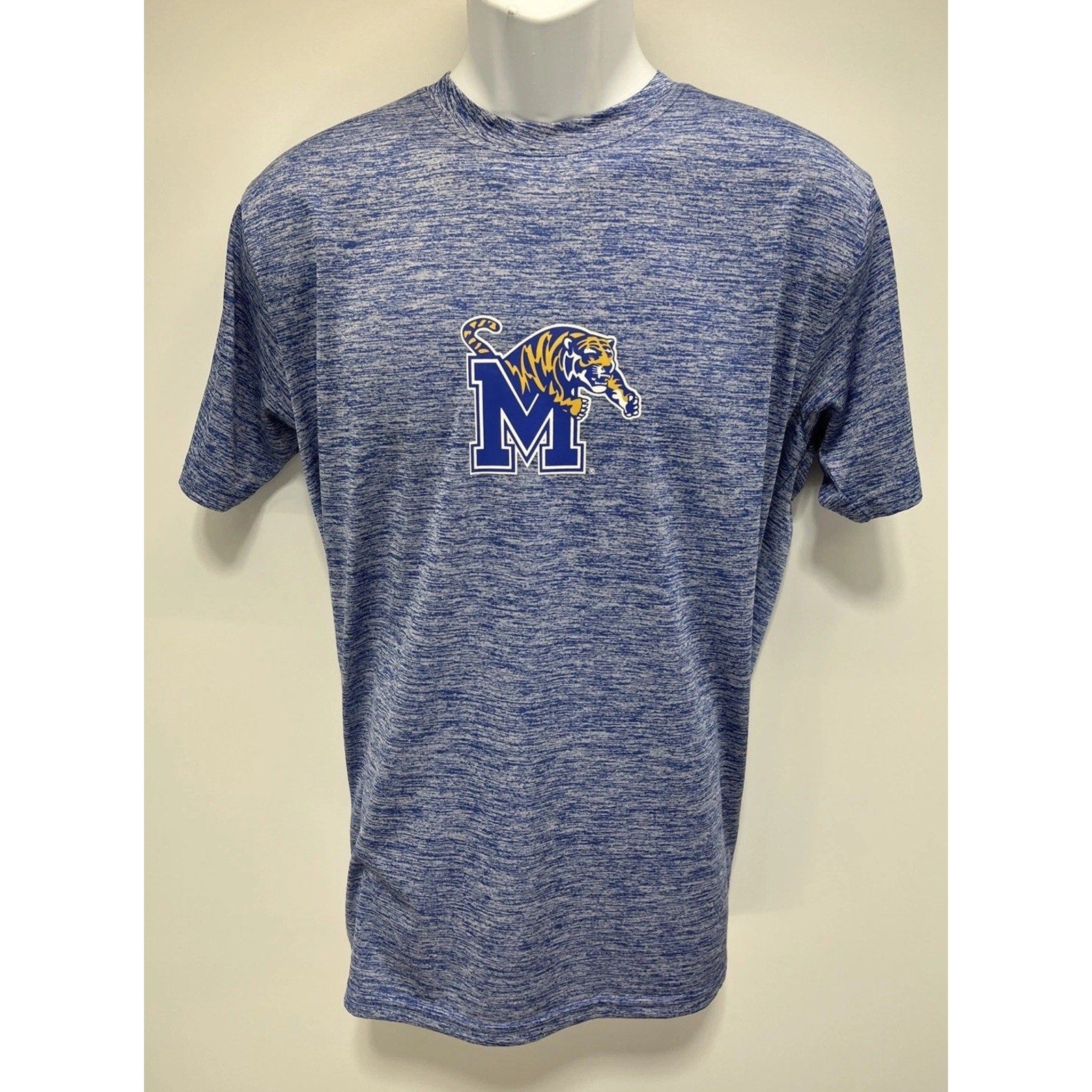 University Of Memphis Tigers Russell Mens Blue Shirt Polyester Size XL