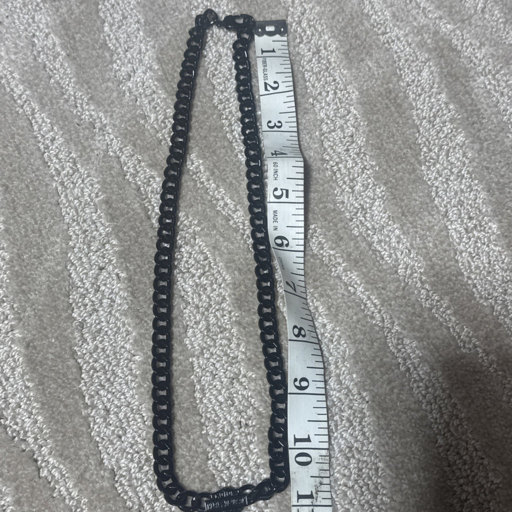Harley-Davidson 24” Matte Black Bar & Shield Curb Link Chain Necklace 34N00163