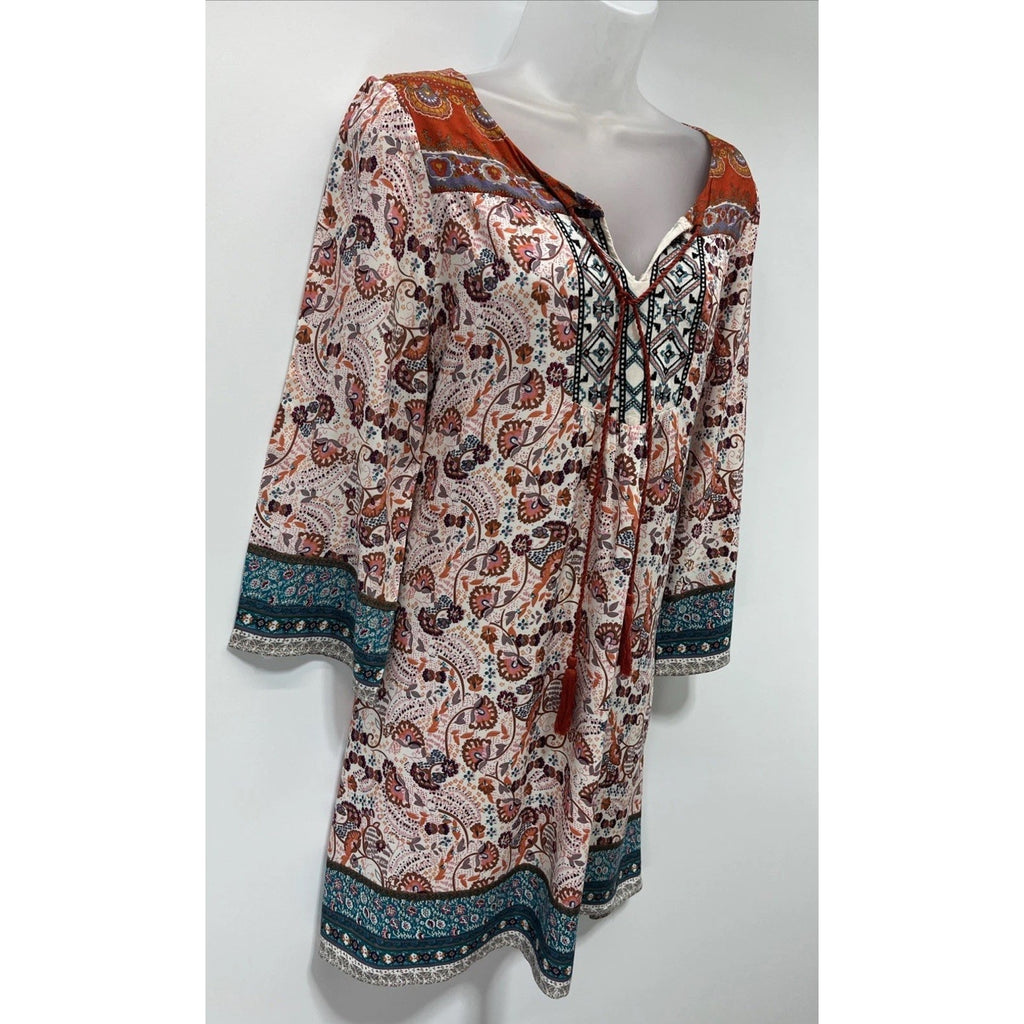 Flying Tomato Anthropology Long Flare Sleeve Size M Boho Hippie Midi Dress