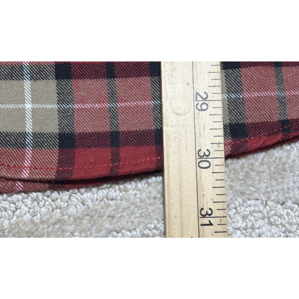 Eddie Bauer Men's Classic Fit Flannel Button Down Shirt Red Plaid Size XL NWOT