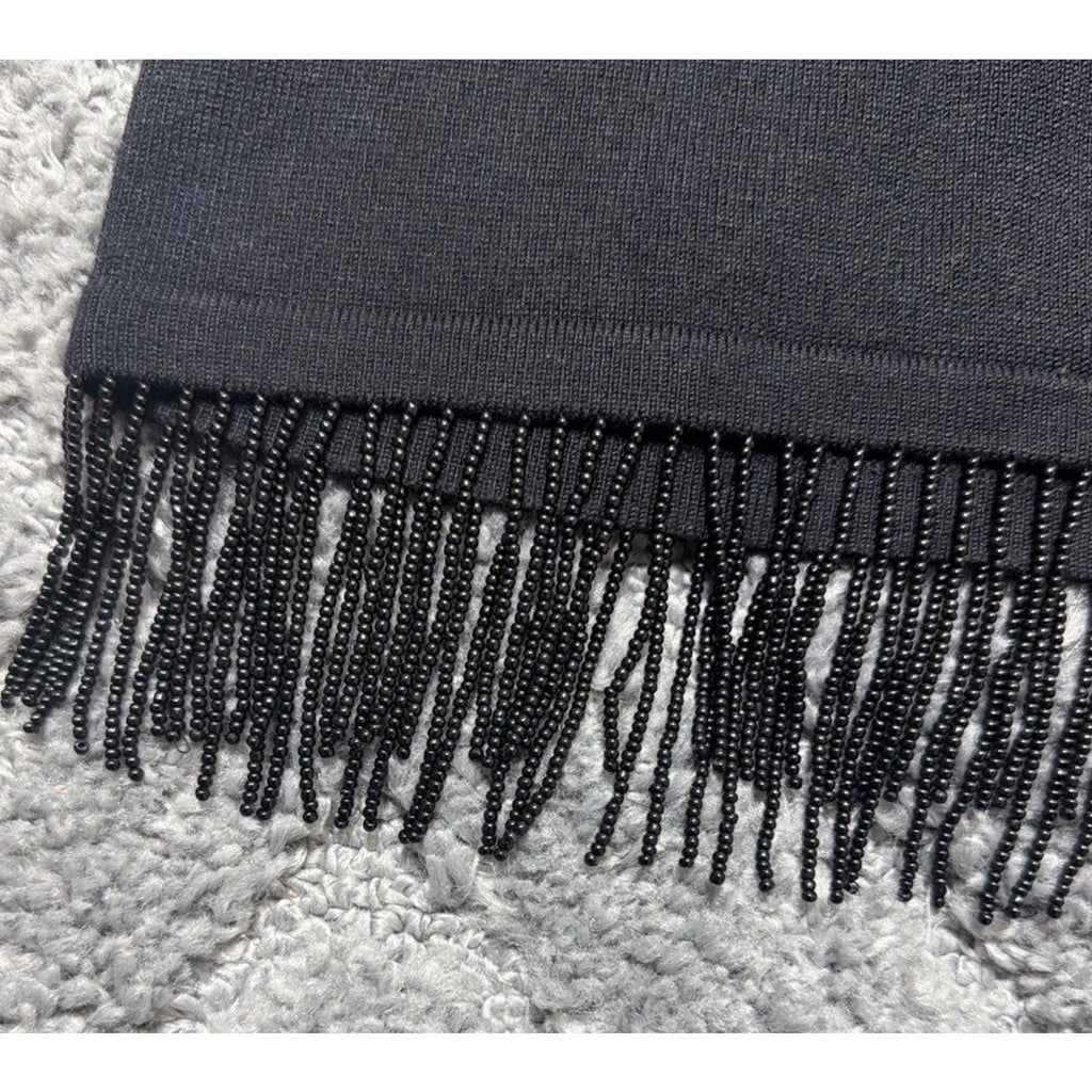 Vintage y2k Laura Martin Fringe Tassel Hem Knit Sweater Plus Size 2X New