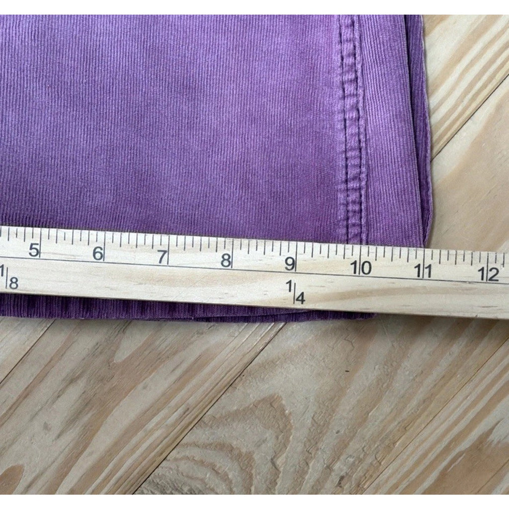 IDYLLWIND Miranda Lambert Womens Corduroy High Rise Flare Pants Purple Size 10