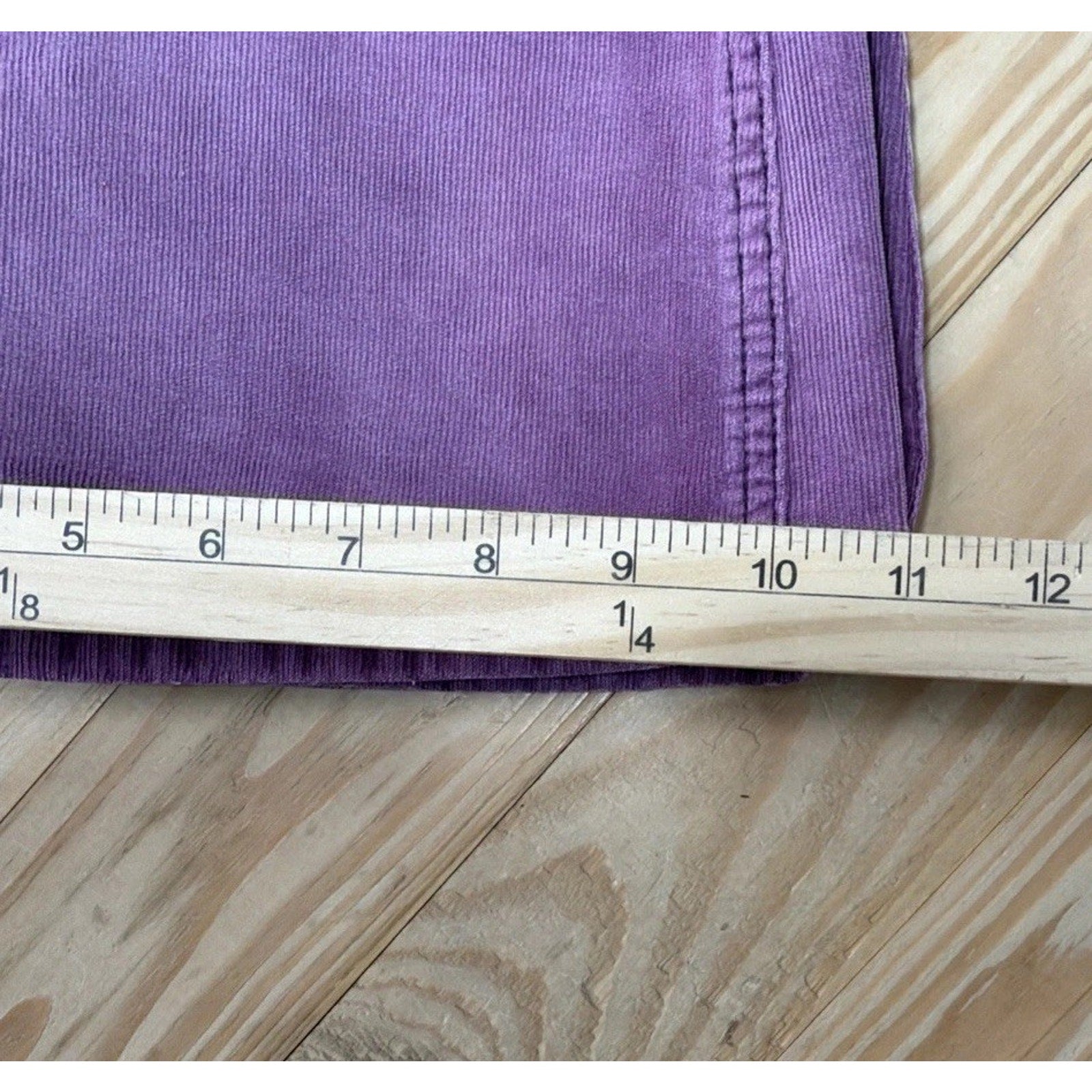 IDYLLWIND Miranda Lambert Womens Corduroy High Rise Flare Pants Purple Size 10