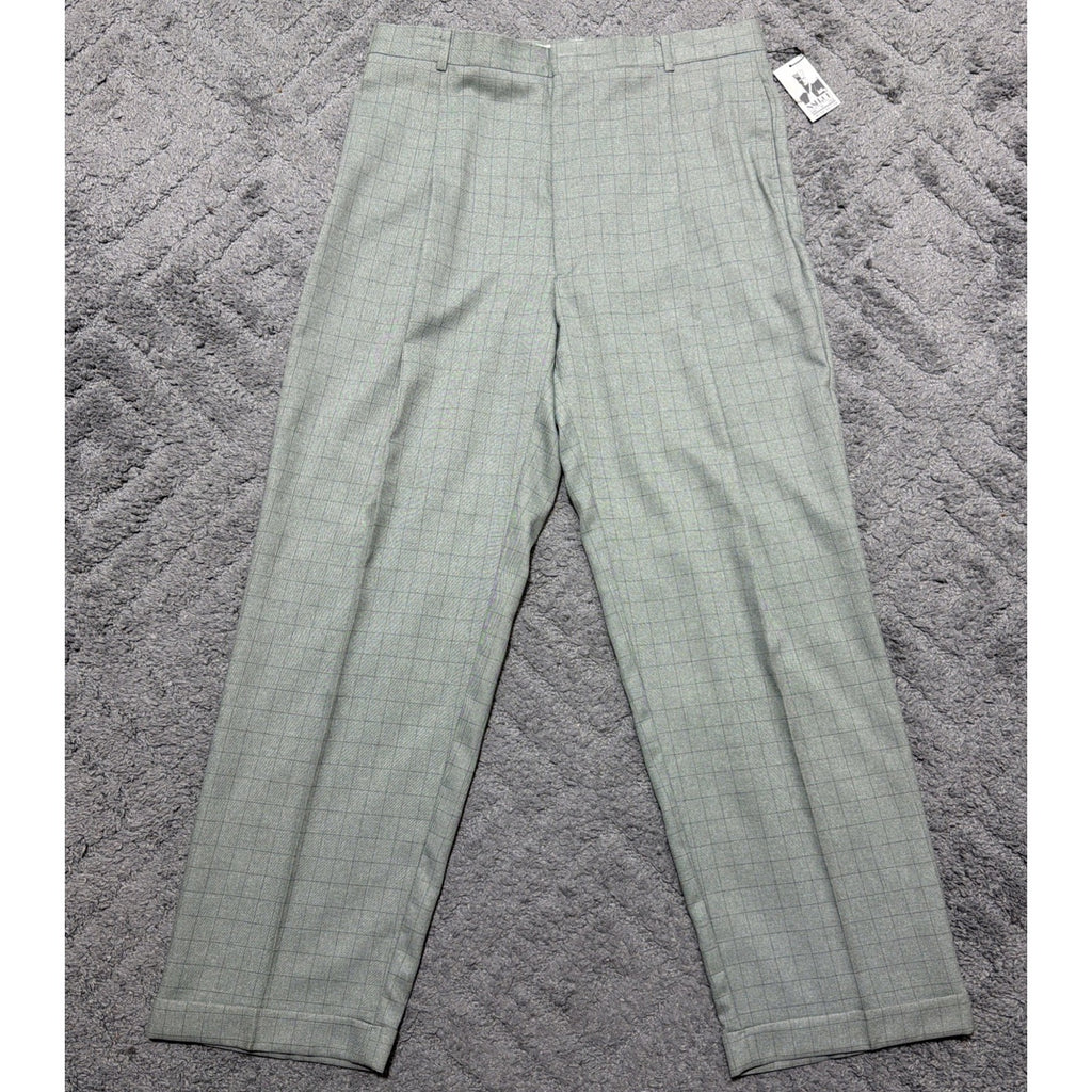 Vtg Inserch Limited Edition Mens 38 Wide Leg Dress Pants Dacron Made In USA NWT