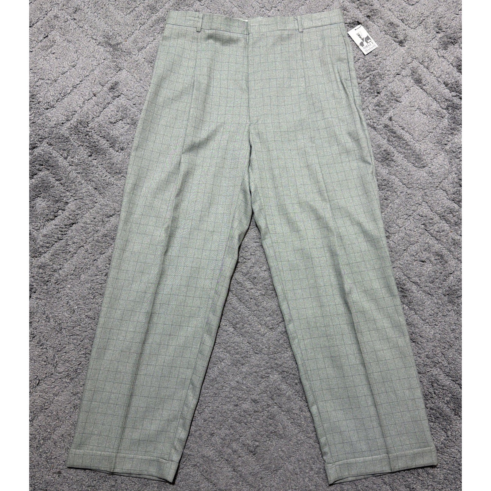 Vtg Inserch Limited Edition Mens 38 Wide Leg Dress Pants Dacron Made In USA NWT