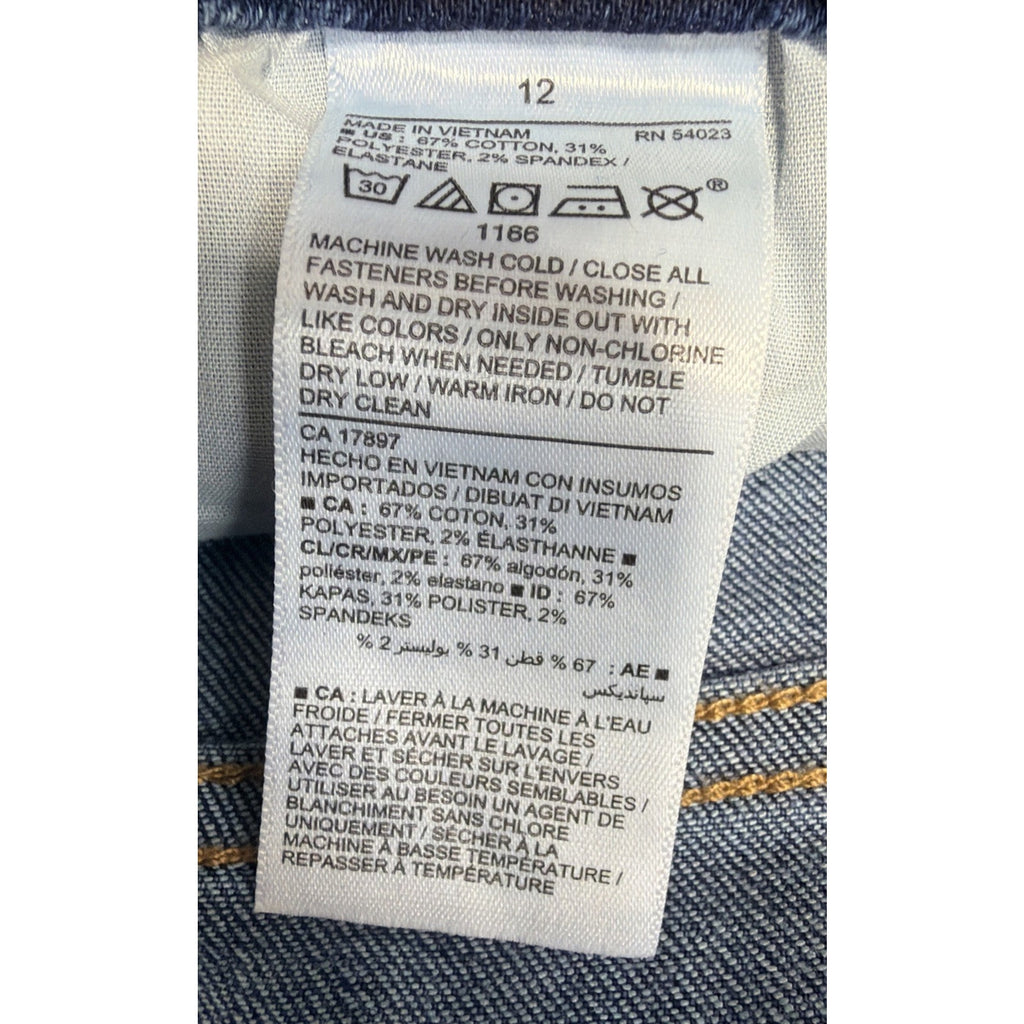 New Old Navy Jeans Womens Sz12 Pop Icon Skinny Mid Rise Distressed Stretch 33x29