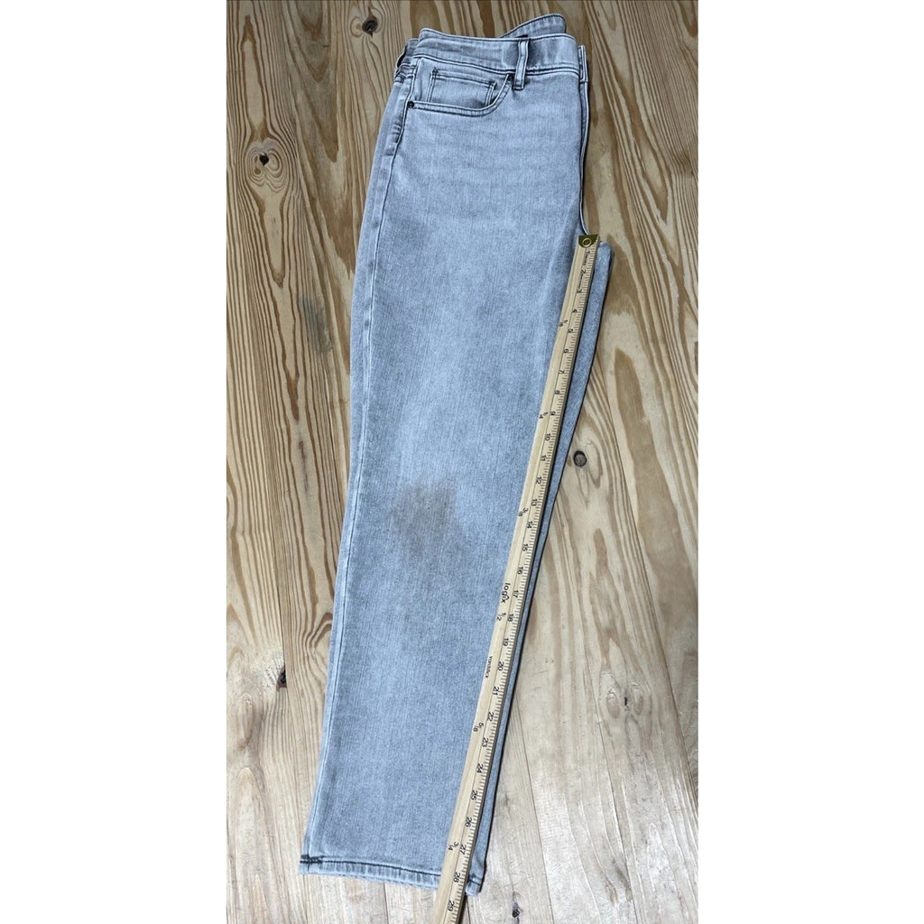 White House Black Market WHBM Mid Rise Girlfriend Gray jeans Size 12