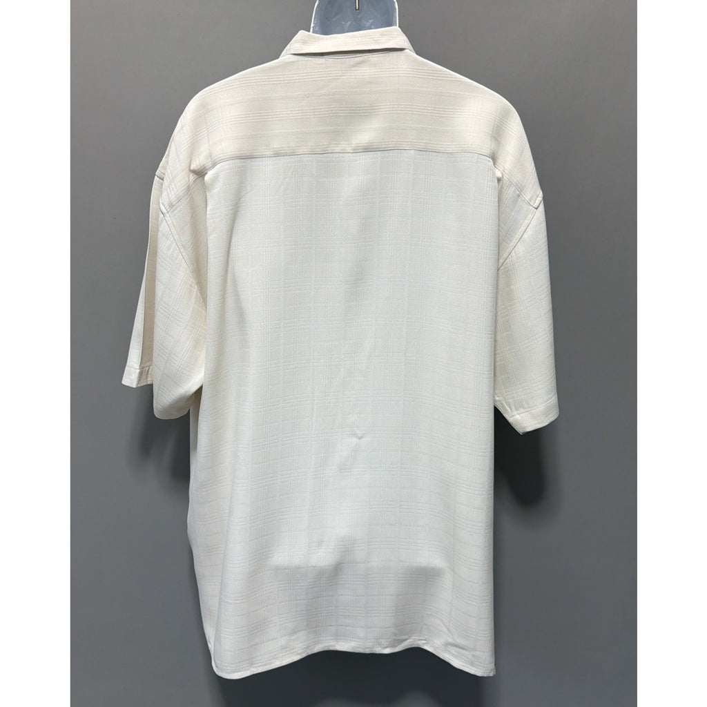 Tulliano Mens 2XL Short Sleeve Button 100% Silk Camp Set Shirt Beach Coastal NWT