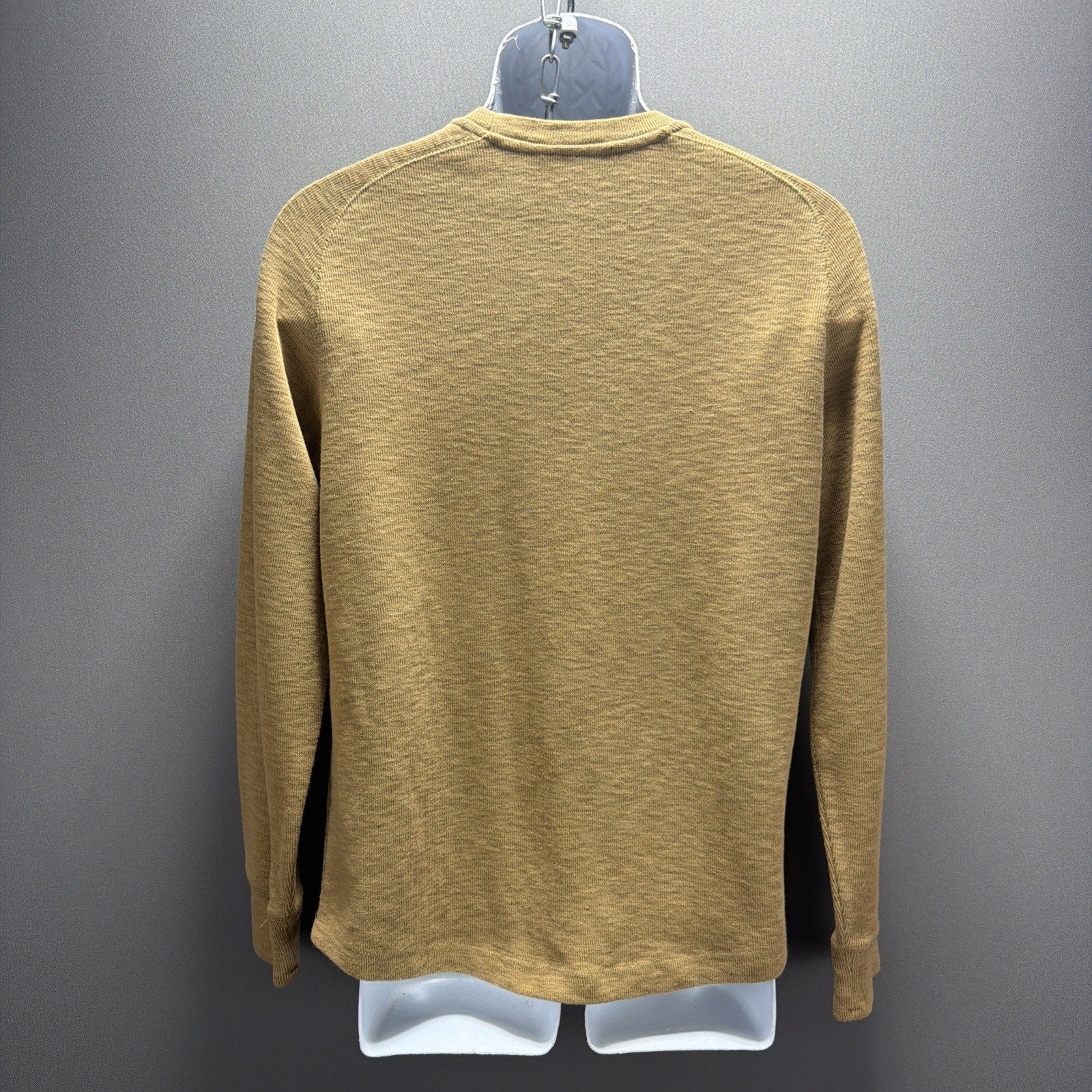 Eddie Bauer Sweater Mens S Tan Cotton Blend Knit Long Sleeve Crew Neck Casual