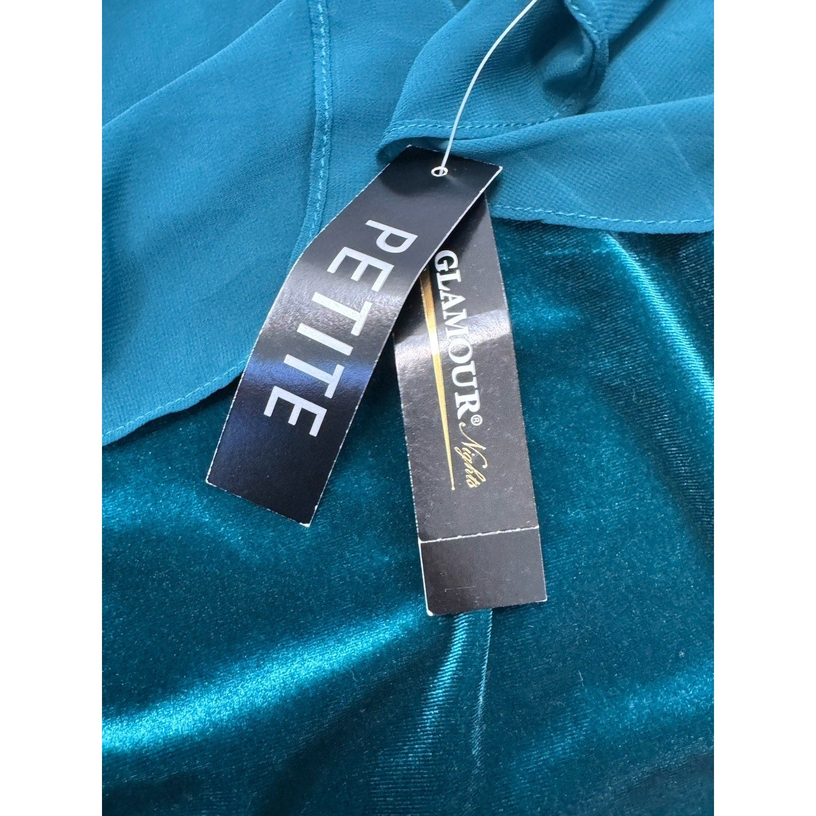 Glamour Nights Green Chiffon Velour Overlay Dress Beaded Neckline Women 10P NWT