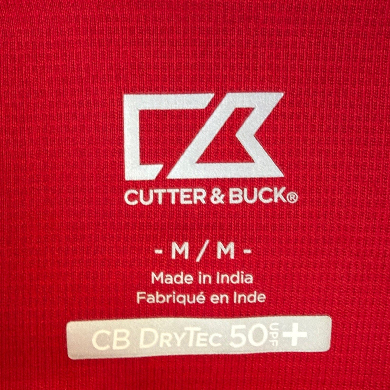 Cutter & Buck DryTec Mens M Red Polo Golf Shirt Abraham Lincoln Memorial Hospita