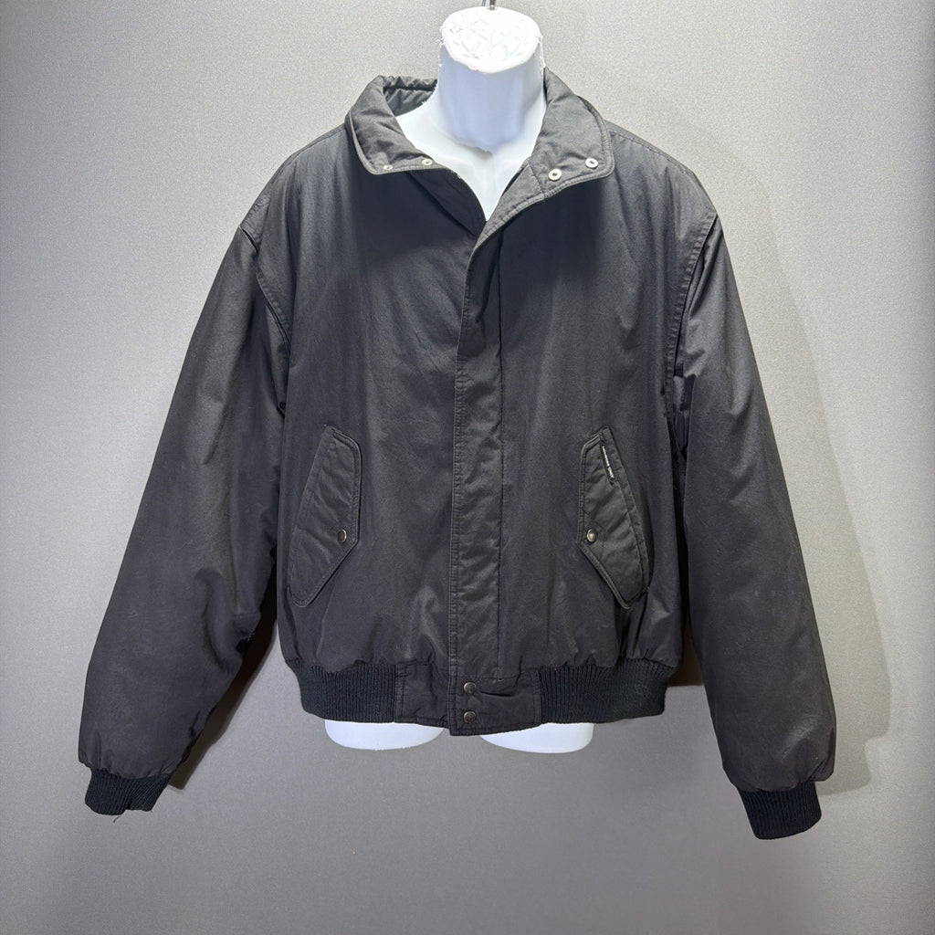 Vintage 80s Members Only Cafe Racer Jacket Mens Size 46 Black Quilted