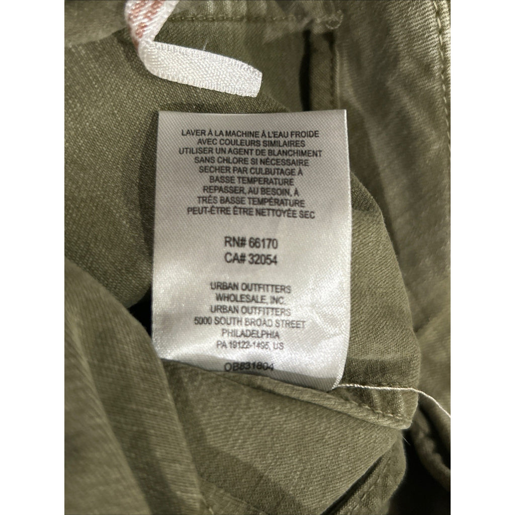 Free People Modern Femme Olive Green Denim Skirt Sz4