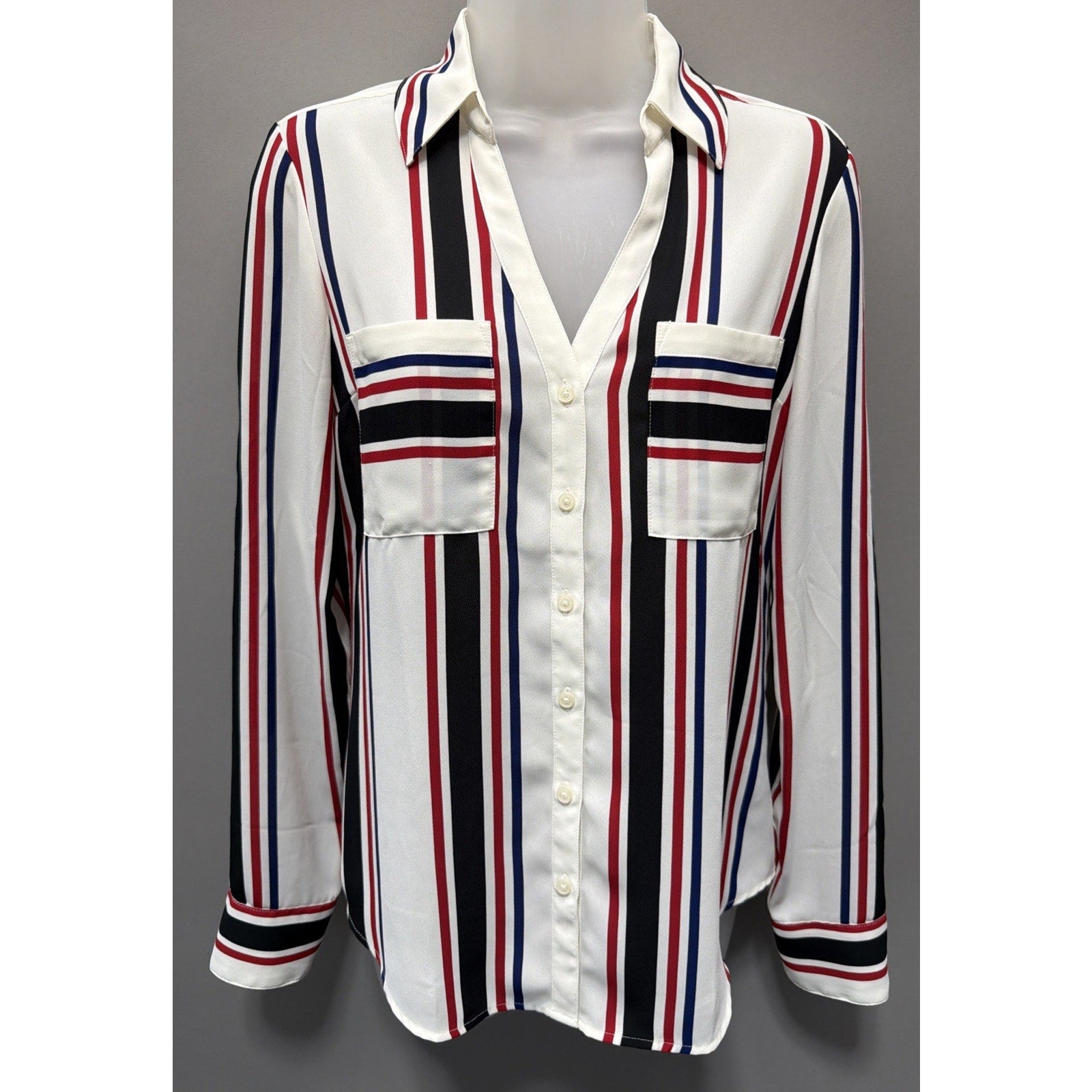 Express Portofino Slim Fit Women's Button Up shirt Size XS Career Casual