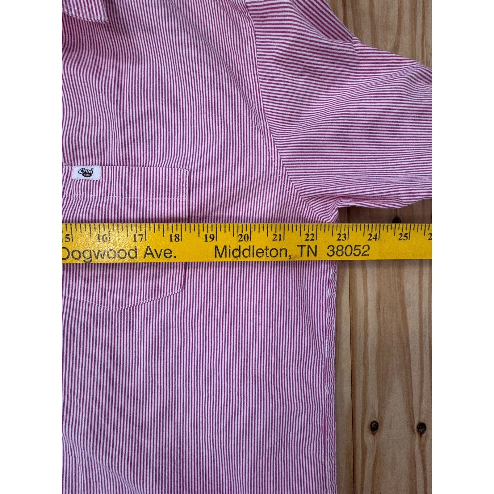 Cruel Girl Women’s XL Pink Striped Button Down Shirt Western Long Sleeve