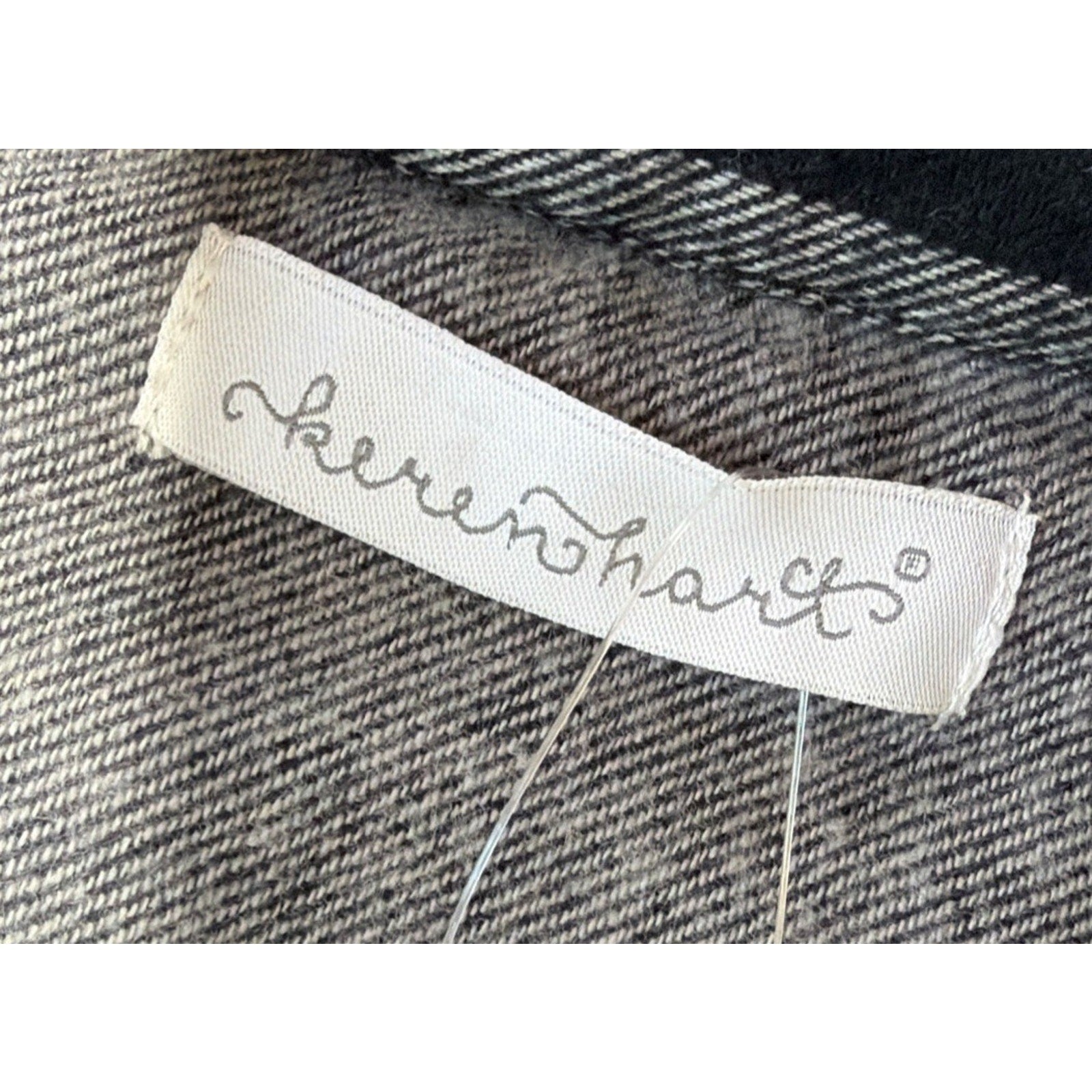 New WOMAN'S Small K.E.R.E.N HART Long Sleeve Button Up Flannel Shirt Pockets