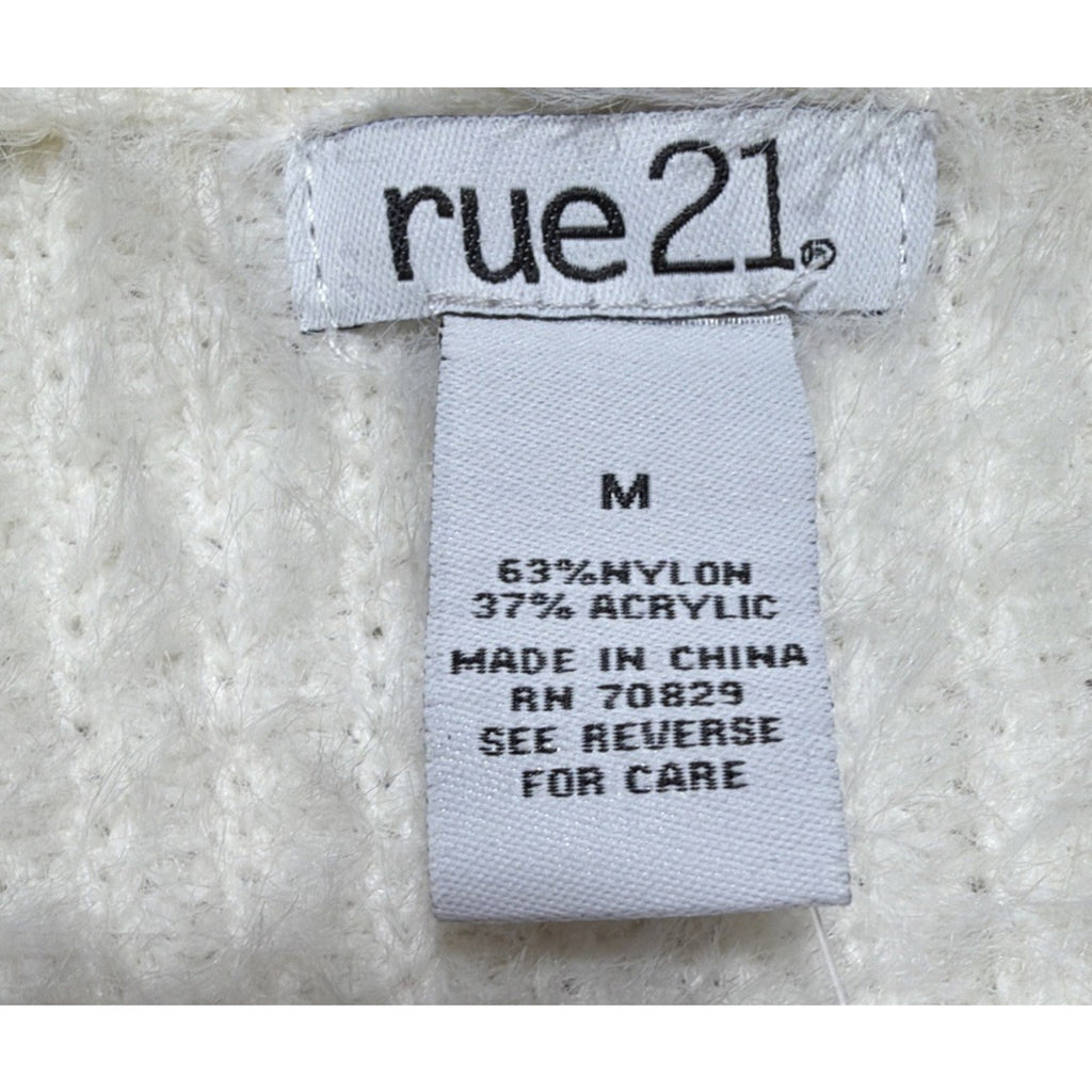 Rue 21 Faux Fur Super Soft Sweater Cardigan Fluffy Jumper Coat Knitwear NWT Sz M