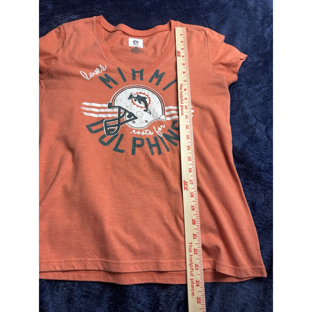 Miami Dolphins Women's Scoop Neck Orange Tee 2012 Official NFL Apparel