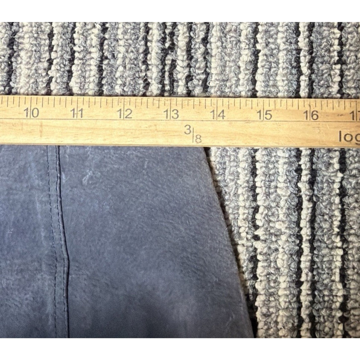 Vintage 90s Express Blue Mineral Suede Genuine Leather Lined Mini Skirt Size 5/6