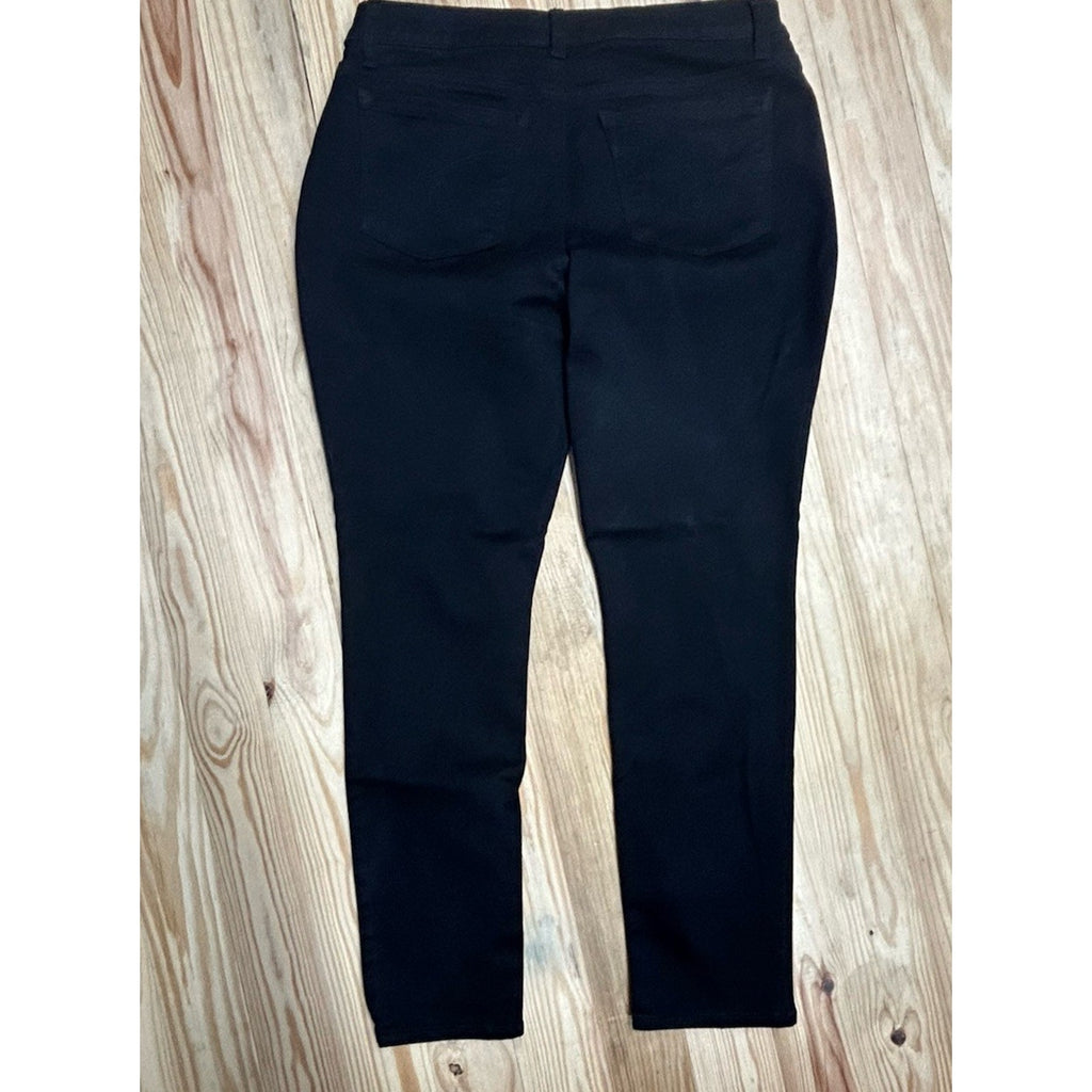 Lee Midrise Skinny Jeans Women's 12 M Black Cotton Blend Dark Wash Pants