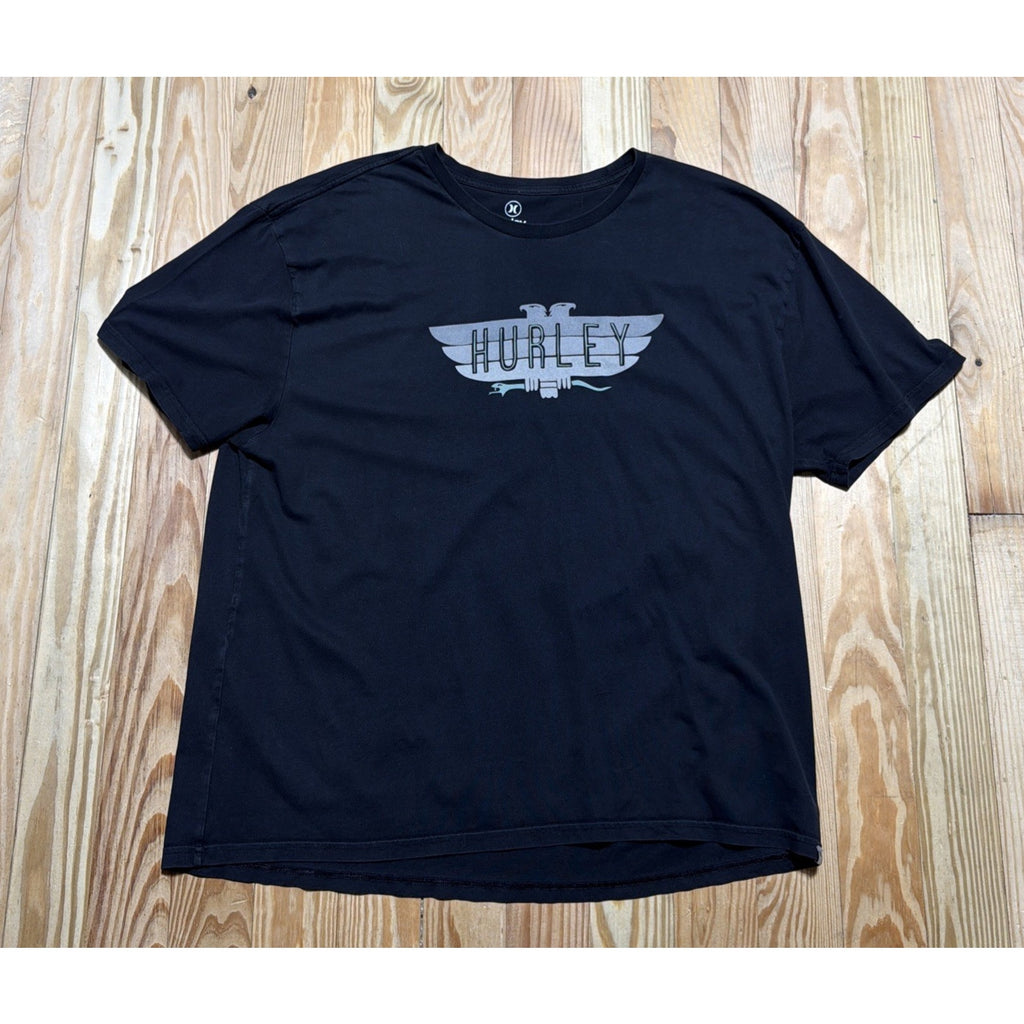 Hurley Men's Eagle Snake Graphic T Shirt Black Grey Western USA XXL