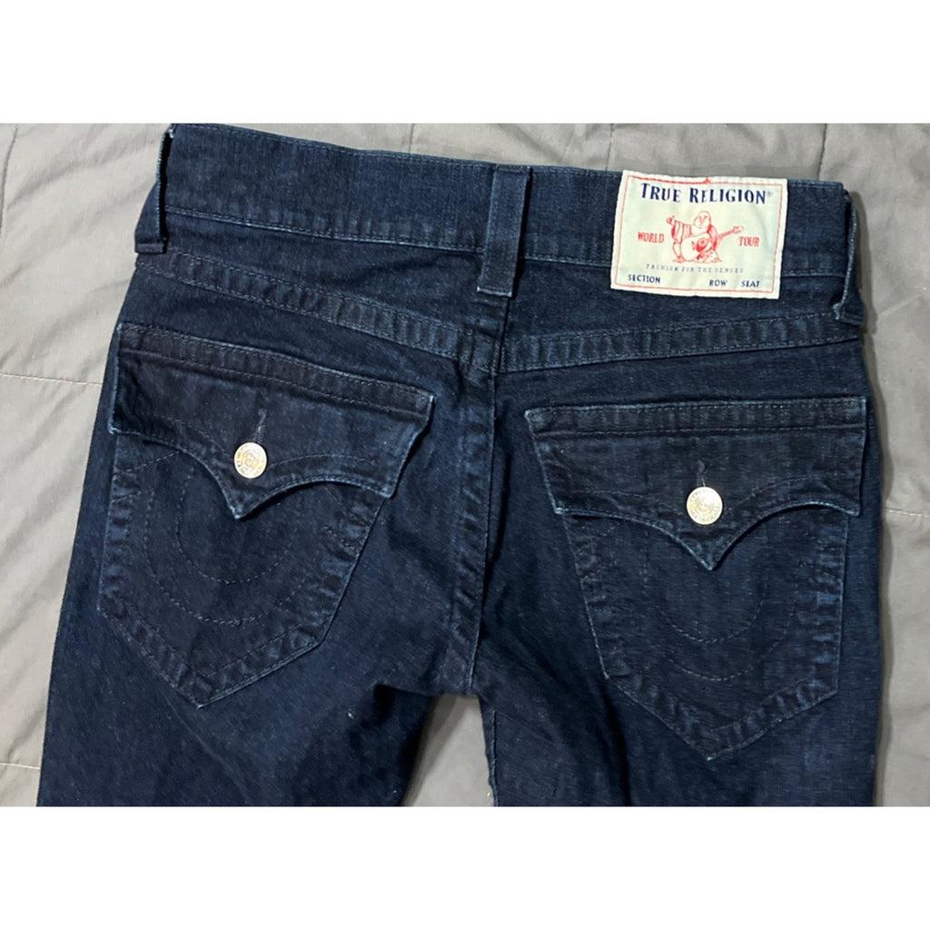 True Religion World Tour Rocco Skinny Jeans Sz 28x32 FLAP POCKETS