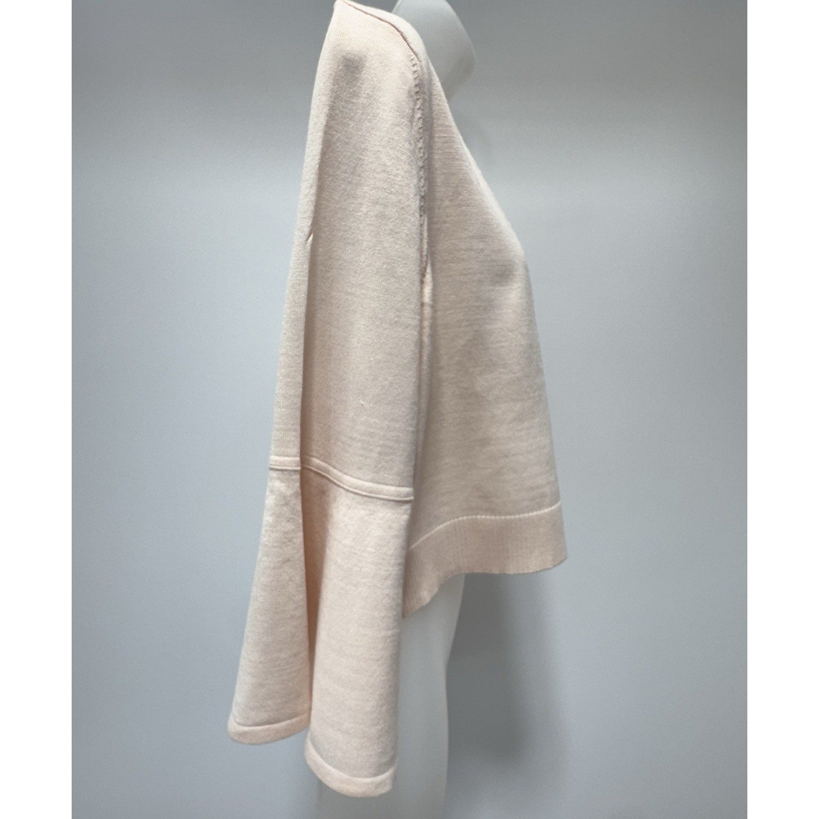 Calvin Klein Cropped Open Front Blush Punk Cardigan Flutter Women’s Size Large