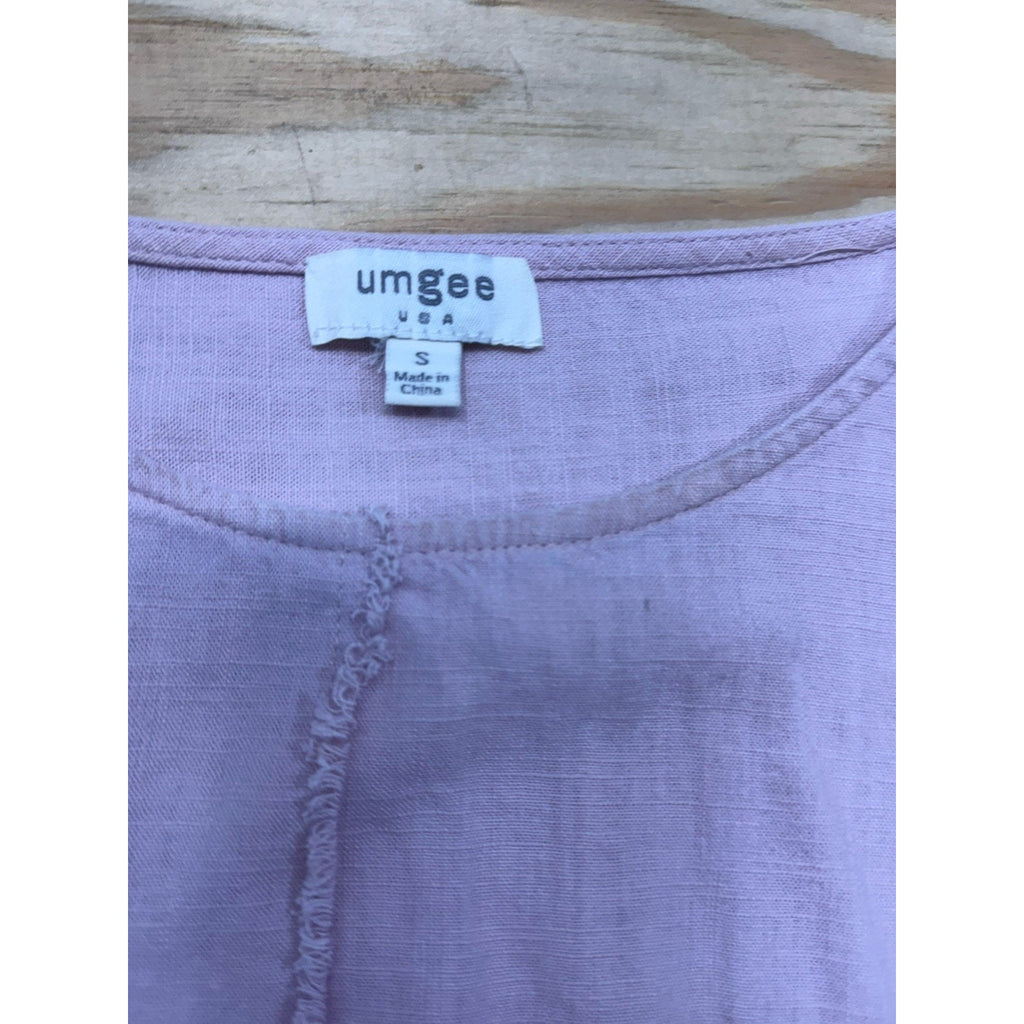 Umgee Women's Dusty Rose Long Sleeve Twist Detail Knit Top Size S Oversized Boho