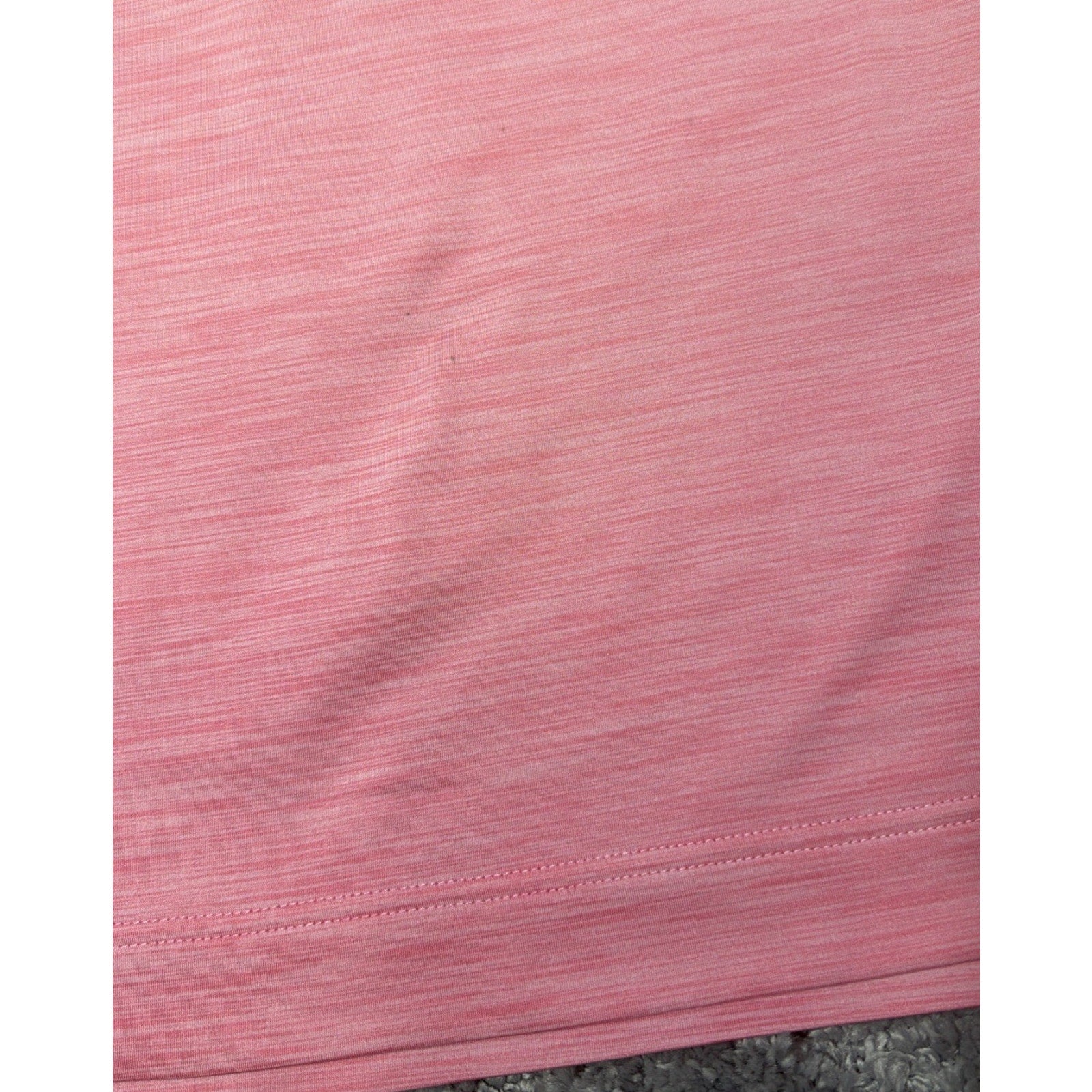 Footjoy FJ Performance Golf Polo Shirt Pink White Stripe Men’s Size L Flaw