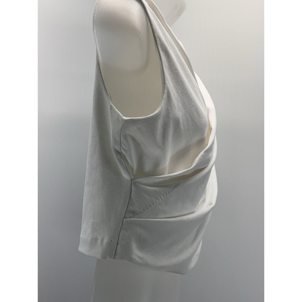 Banana Republic Women's Cotton Wrap White Crop Top Women’s Size Small NWT