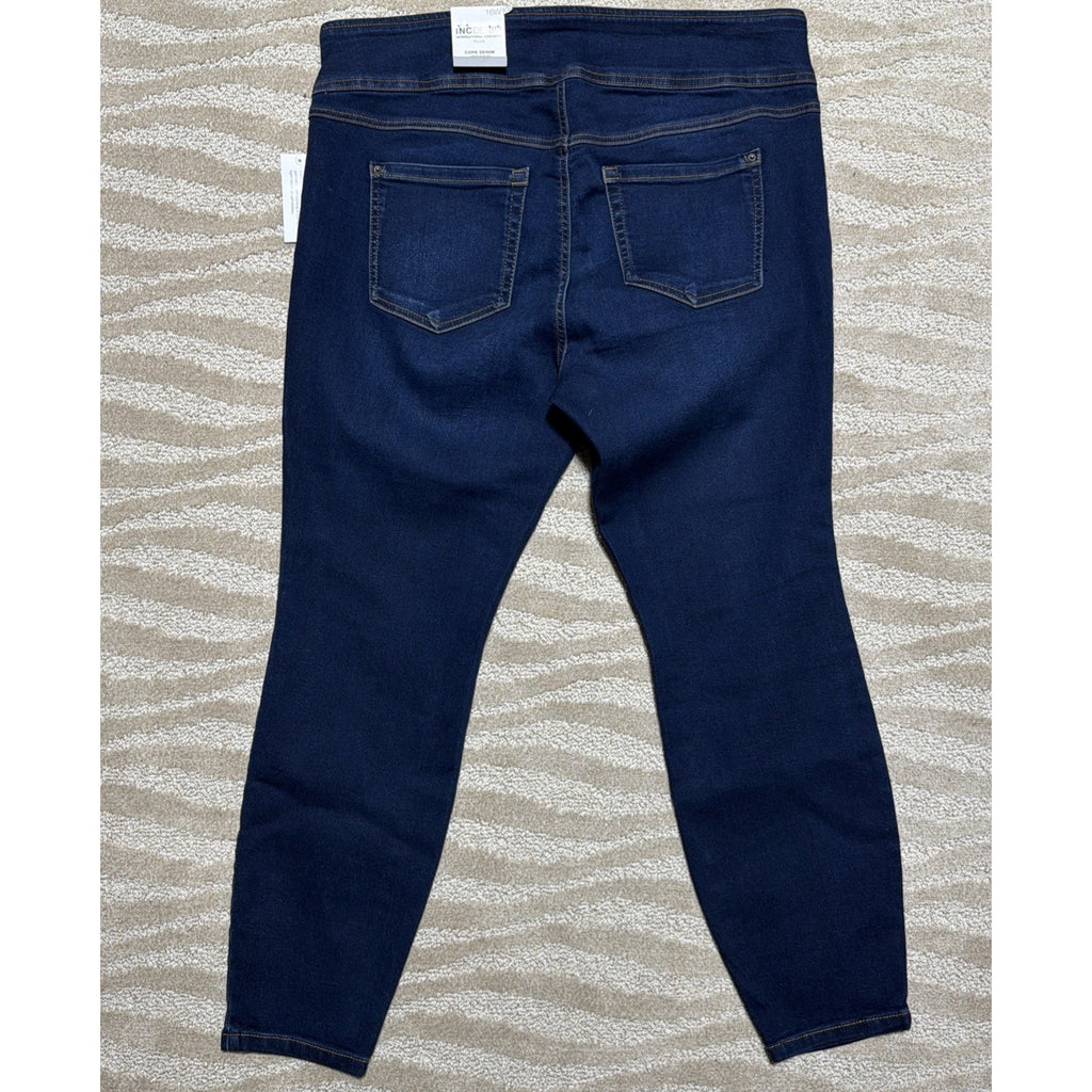 INC Jeans Women's Plus Size 16W Blue Pull On Mid Rise Core Denim Jeggings NWT