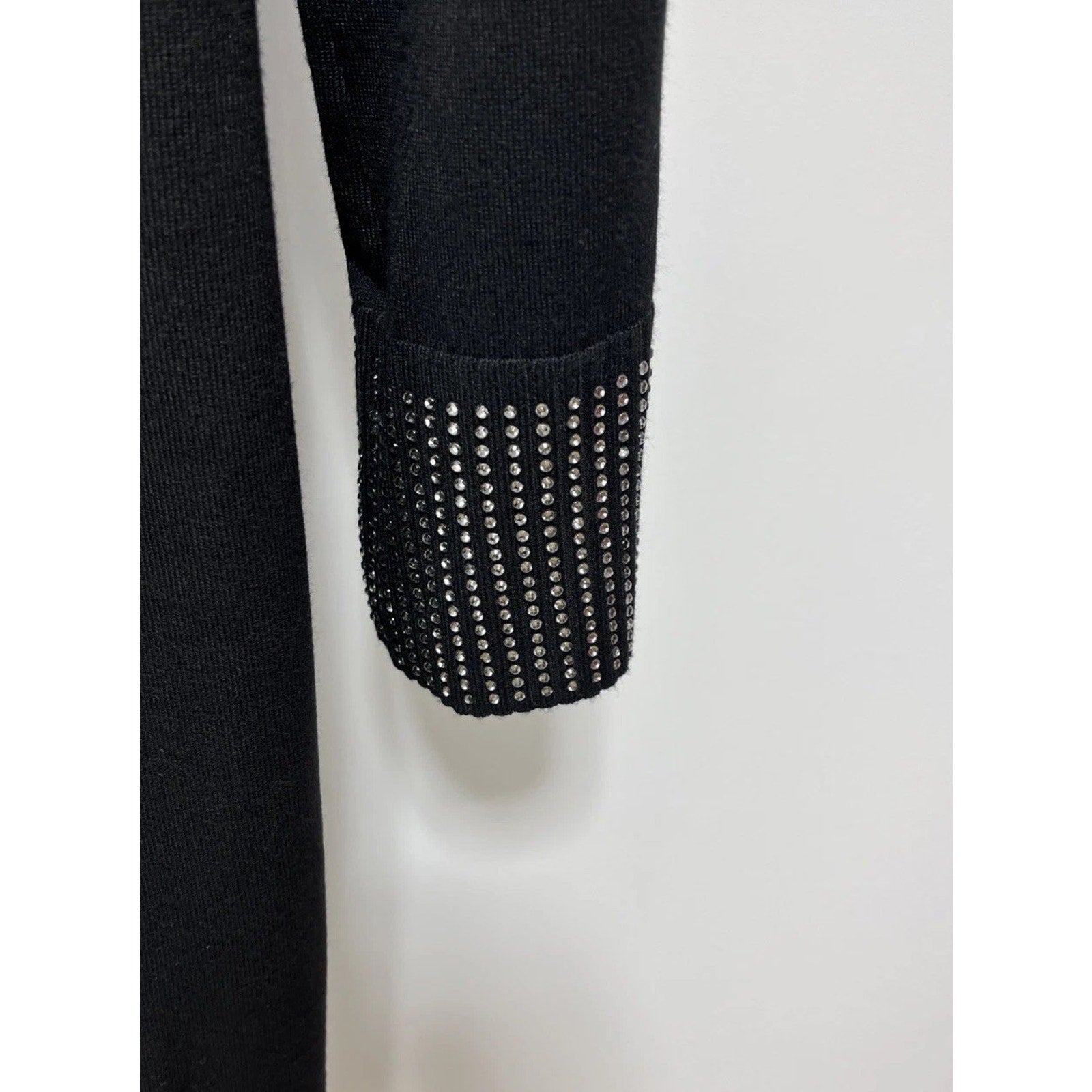 Calvin Klein Women Embellished Turtle Neck Sweater Black Dress Size M