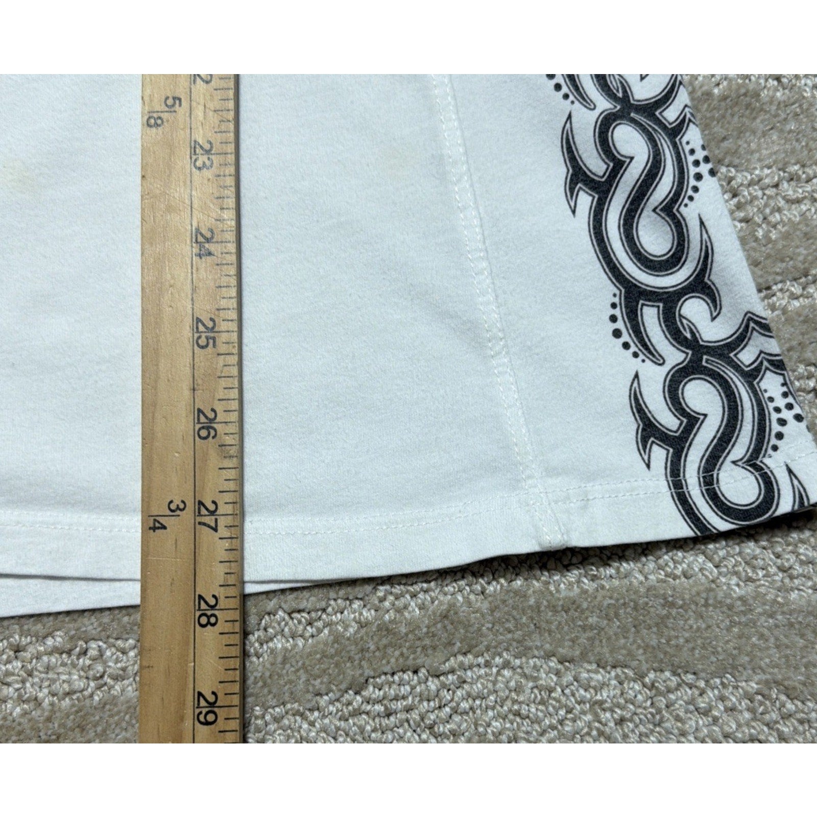 Harley-Davidson Women’s Plus 1X T-Shirt White Side Aztec Made USA 2008 Aruba