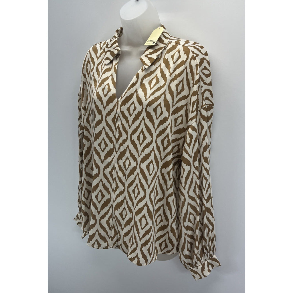 Jodifl Los Angeles Peasant Bohemian Blouse Ruffles NWT Medium