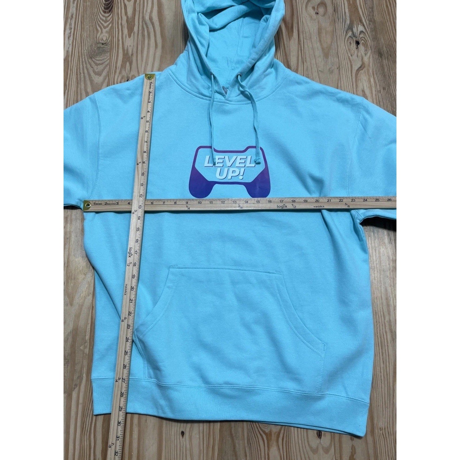 Independent Trading Company Unisex Graphic Fleece Hoodie in Teal size XL