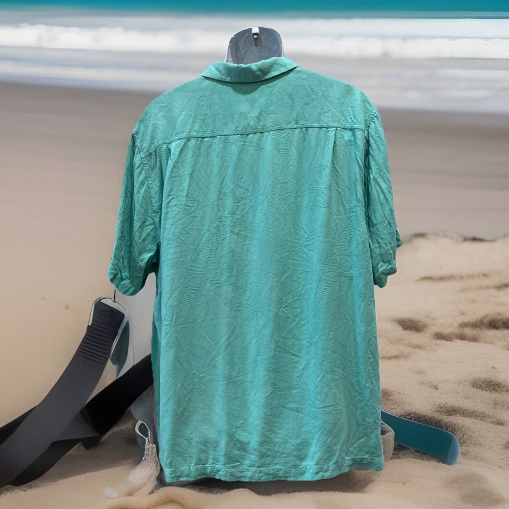 TOMMY BAHAMA TROPIC ISLES 100 % SILK CAMP SHIRT $118 XL