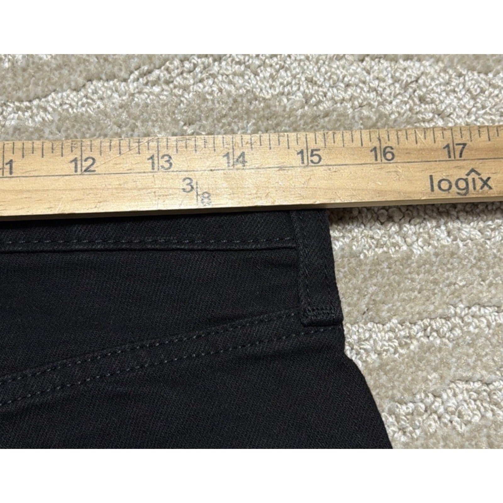 Old Navy Curvy Sky-Hi Straight Black Jeans Womens 10 Button-Fly New