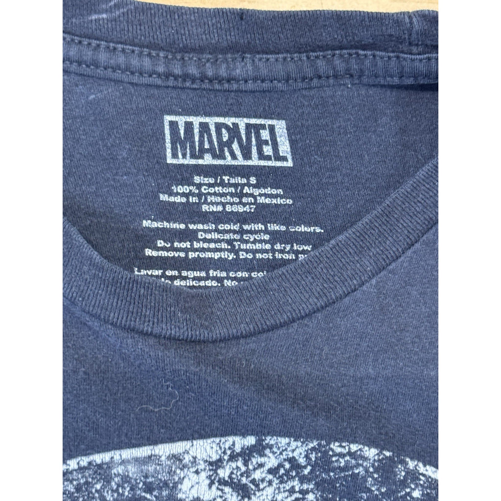 Marvel Shirt Men's Small Classic Black Graphic Cotton Tee