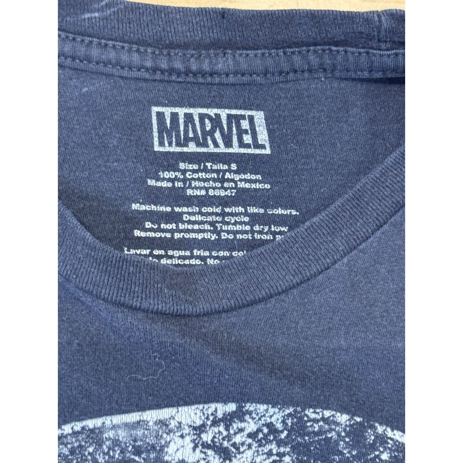 Marvel Shirt Men's Small Classic Black Graphic Cotton Tee