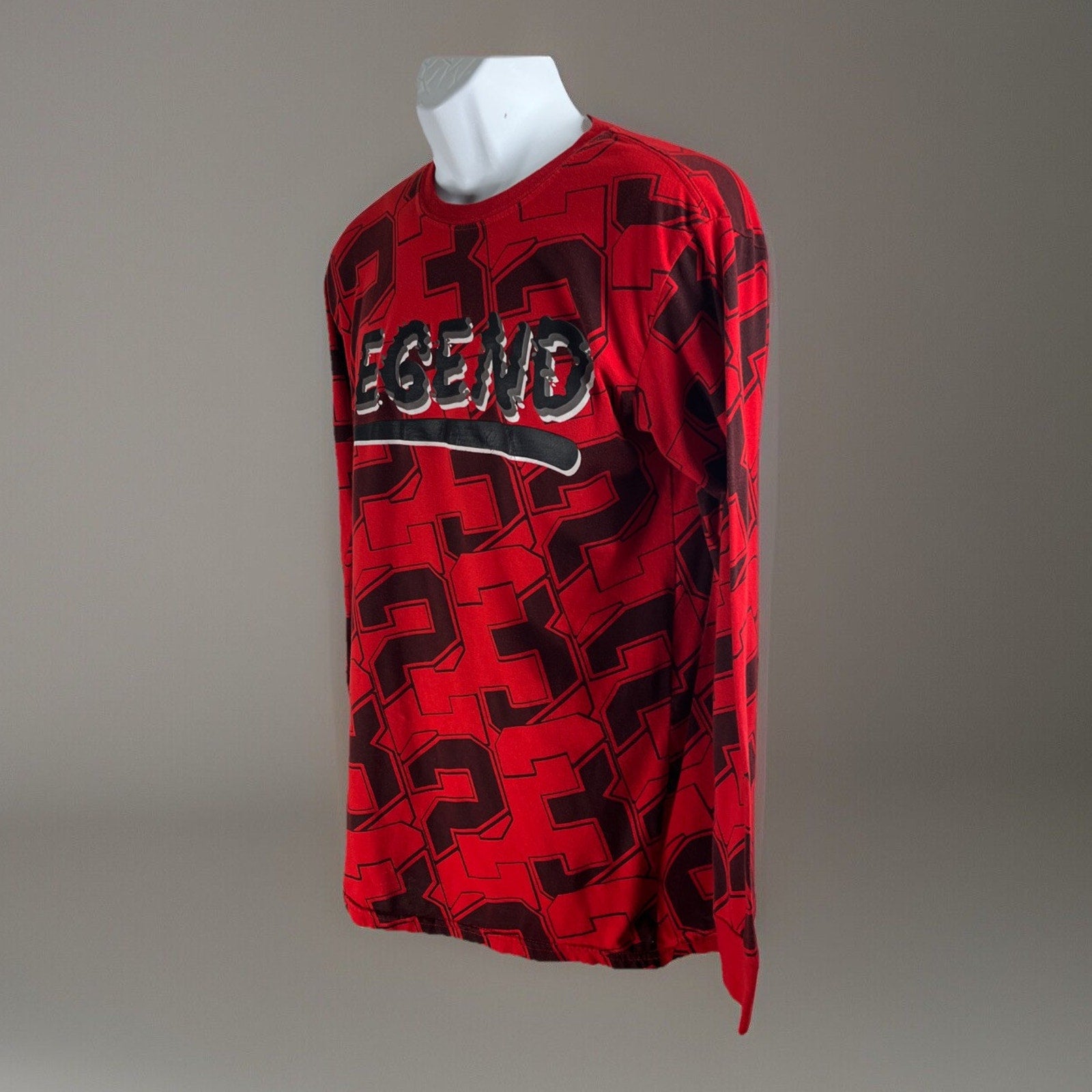 Basketball LEGEND #23 Shirt Men's M Bailey Apparel Long Sleeve All Over Print