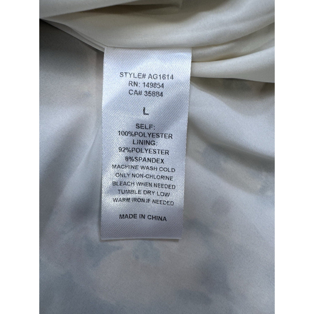 Sadie & Sage Blue Peach Floral Double Rippled Skirt Women’s Size Large NWT