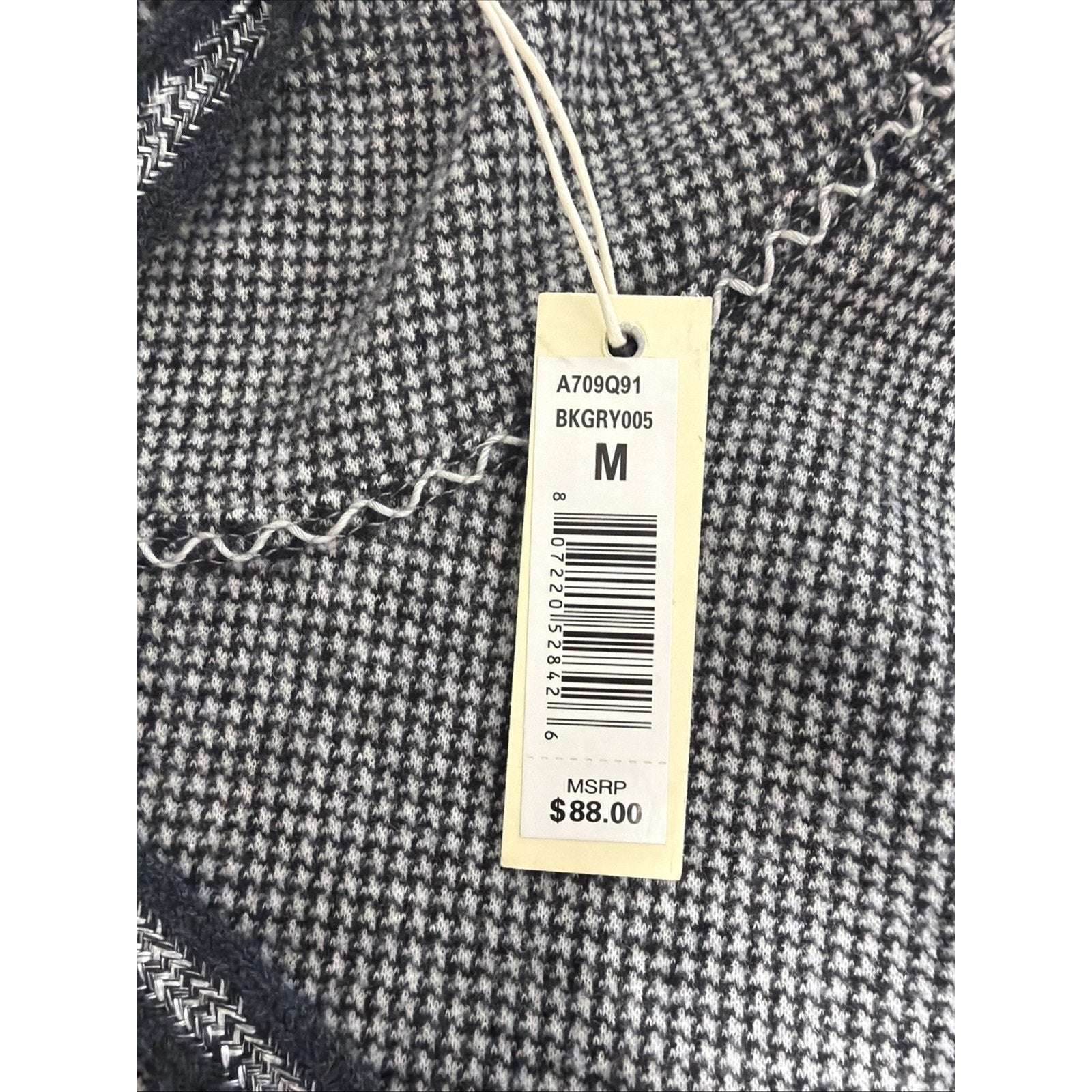 NWT Max Studio Striped Hoodie High/ Low Tunic in Black/ Ivory Size: M MSRP: $88