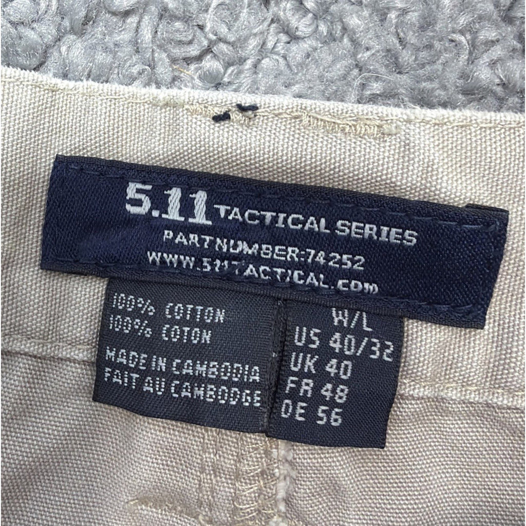 5.11 Tactical Pants Men 40x32 Beige Utility Cargo Workwear First Responder 74251