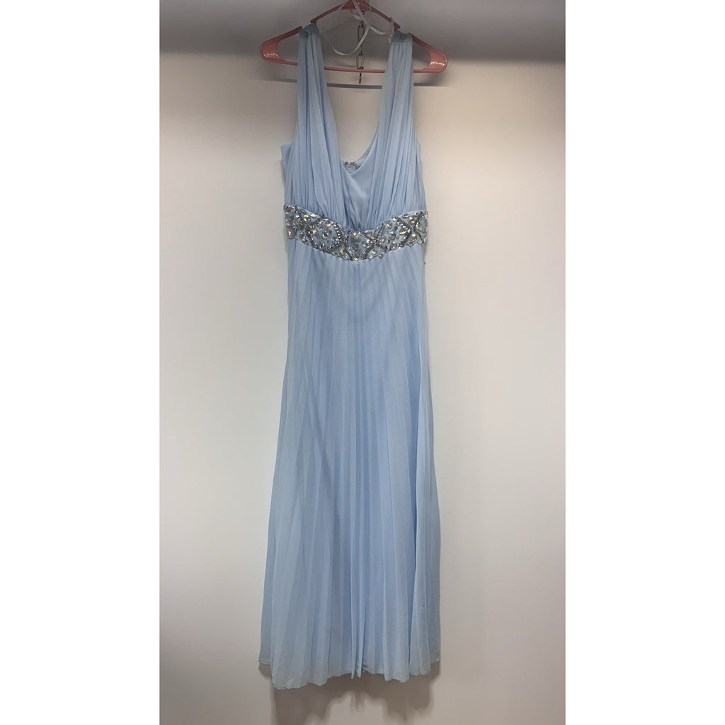 Deb Baby Blue Formal Dress Sheer Lined Sequins Dress Women’s Plus Size 18W NWT