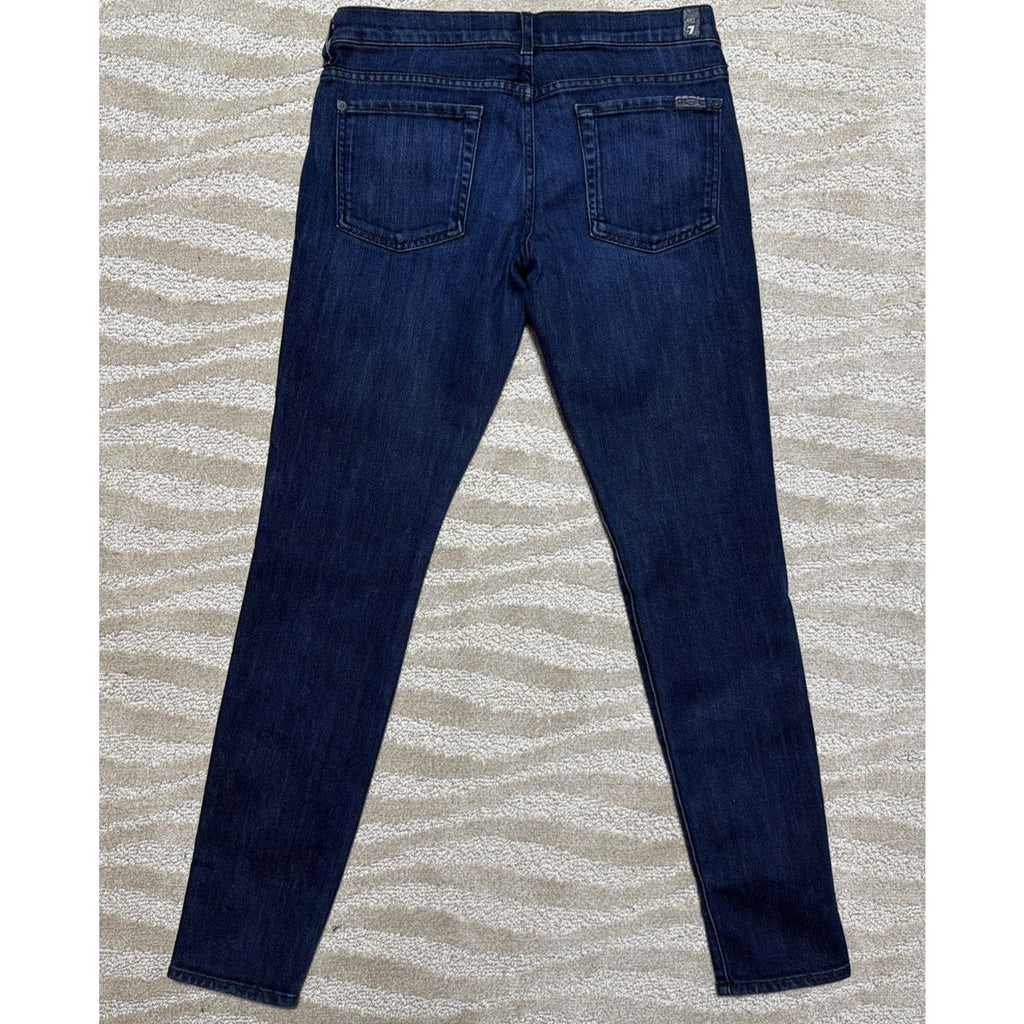 7 For All Mankind Women's Size 28 Gwenevere Skinny Jeans Dark Wash Denim Excell