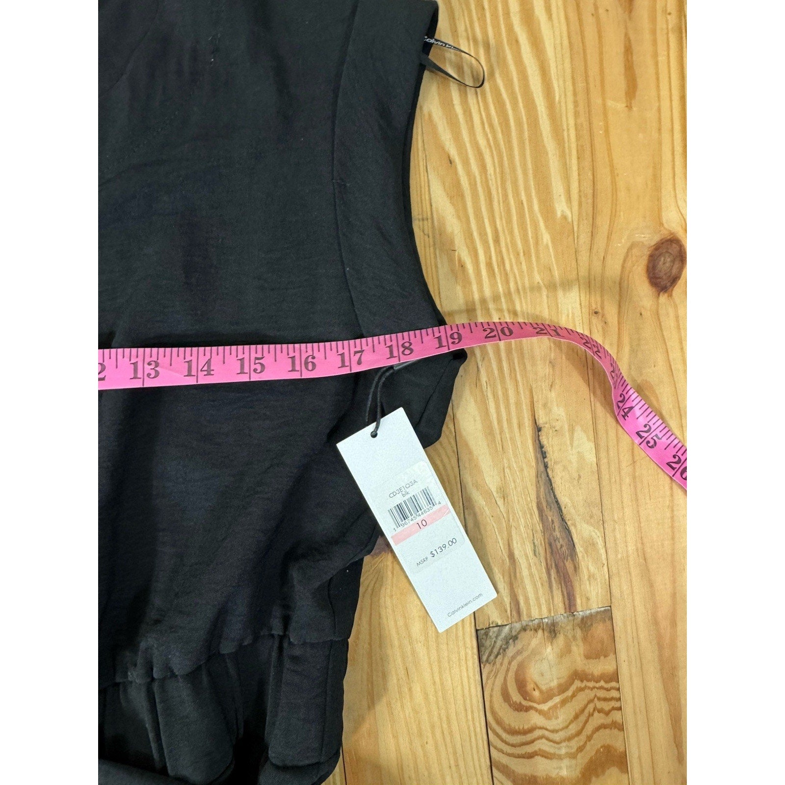 Calvin Klein Jumpsuit Women’s Black Wide Leg Elastic Tie Waist Size 10
